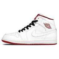 Air Jordan 1 Retro Mid White Gym Red Black 2016