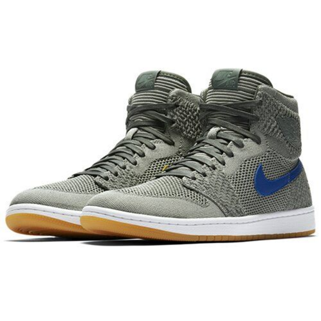 Air Jordan 1 Retro High Flyknit Clay Green Logo GS