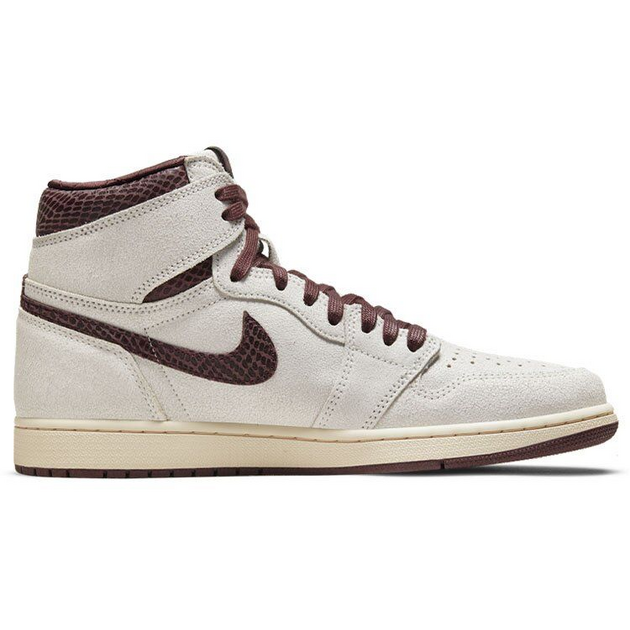 A Man Manire x Air Jordan 1 Retro High OG sp Sail and Burgundy