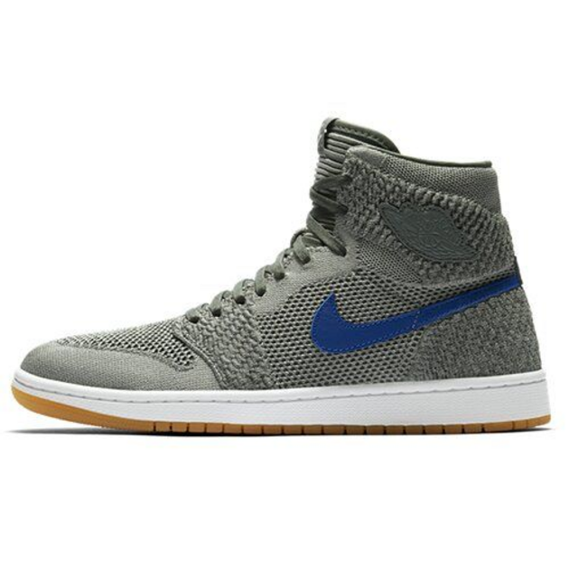 Air Jordan 1 Retro High Flyknit Clay Green Logo GS