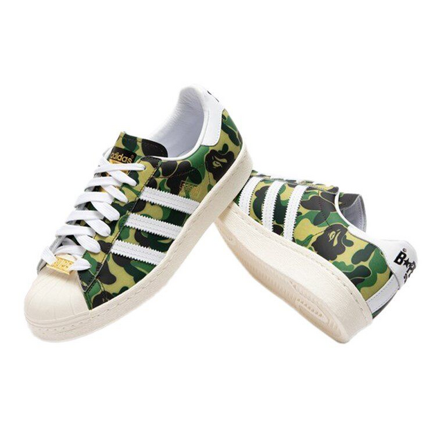 A Bathing Ape x Adidas Originals Superstar Green Camo