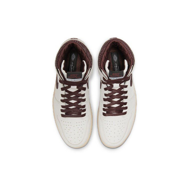 A Man Manire x Air Jordan 1 Retro High OG sp Sail and Burgundy