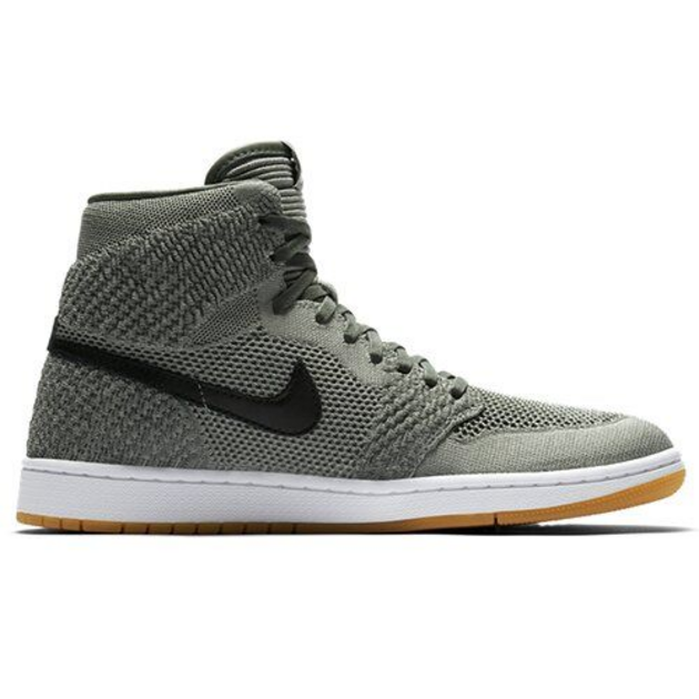 Air Jordan 1 Retro High Flyknit Clay Green Logo GS