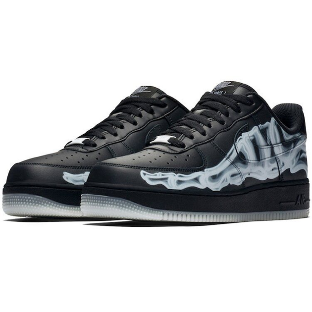 Nike Air Force 1 Skeleton Black on Black