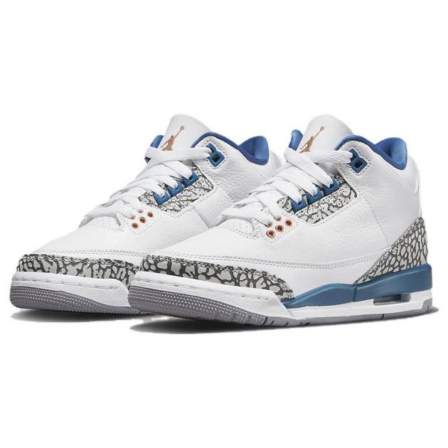 Air Jordan 3 Retro White and True Blue GS