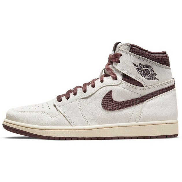 A Man Manire x Air Jordan 1 Retro High OG sp Sail and Burgundy