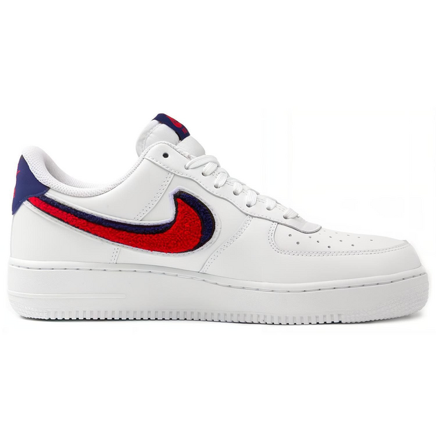 Nike Air Force 1 3D Chenille Swoosh White Red Blue