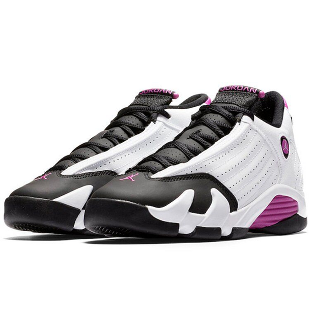 Air Jordan 14 Retro Fuchsia Flash Black Toe GS 2018