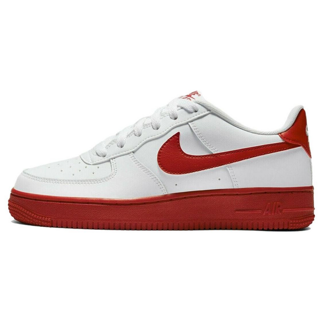 Nike Air Force 1 Low White Red Sole GS