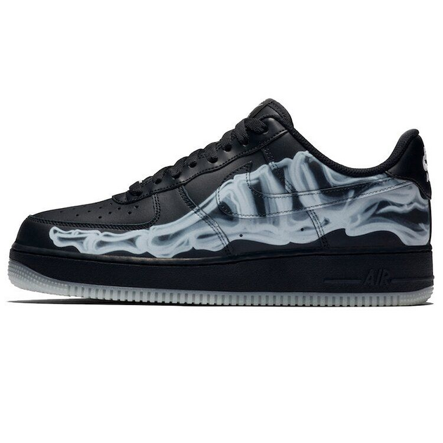 Nike Air Force 1 Skeleton Black on Black