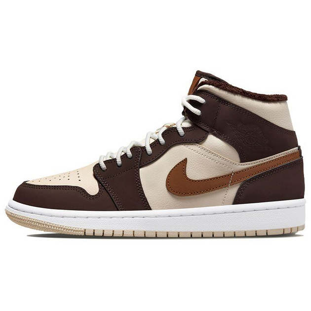 Air Jordan 1 Mid Se Cream Dark Chocolate