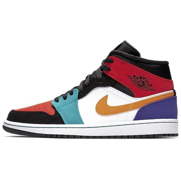 Air Jordan 1 Mid WhiteRedMulti