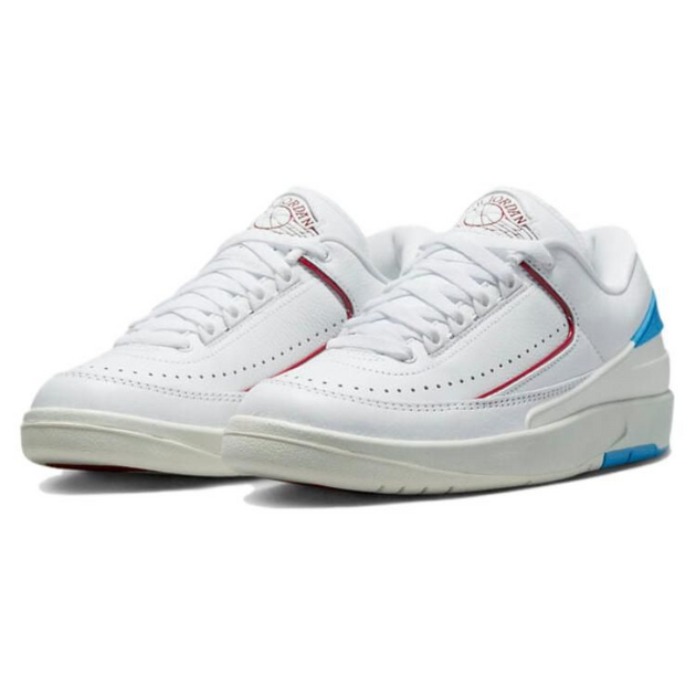 Air Jordan 2 Low Gym Red and Dark Powder Blue