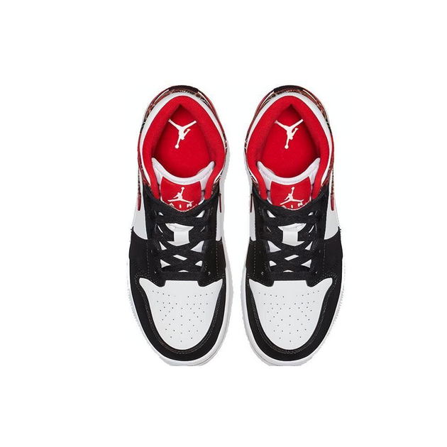 Air Jordan 1 Mid White Plaid GS