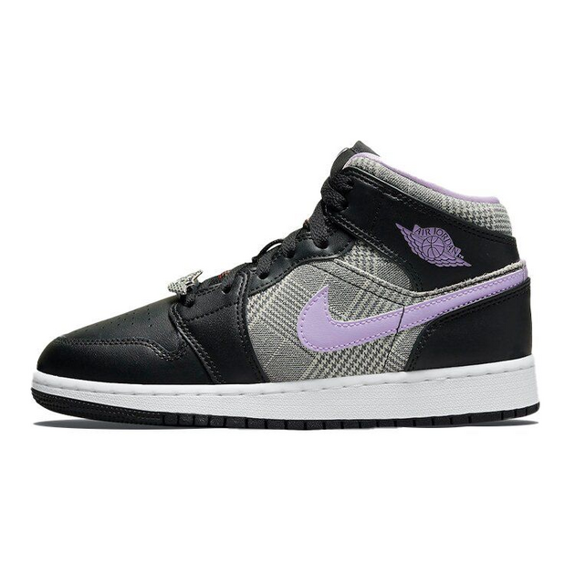 Air Jordan 1 Mid Se Houndstooth GS