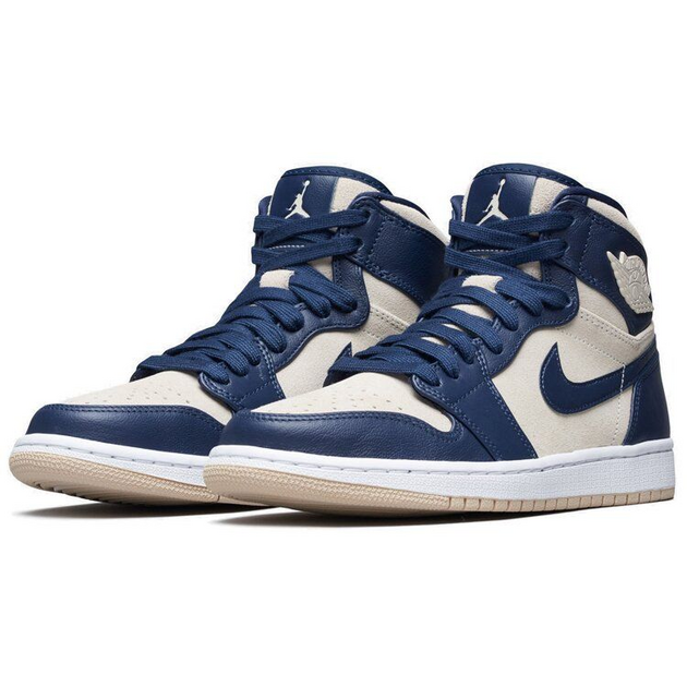 Air Jordan 1 Retro Premium Midnight Navy Light Cream