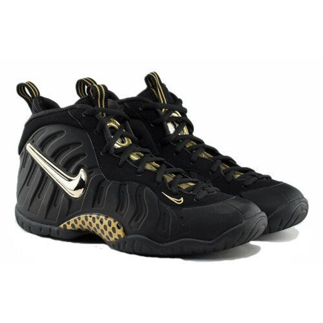 Nike Foamposite Pro Black Metallic Gold GS