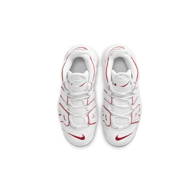 Nike Air More Uptempo White Varsity Red Outline GS 2021