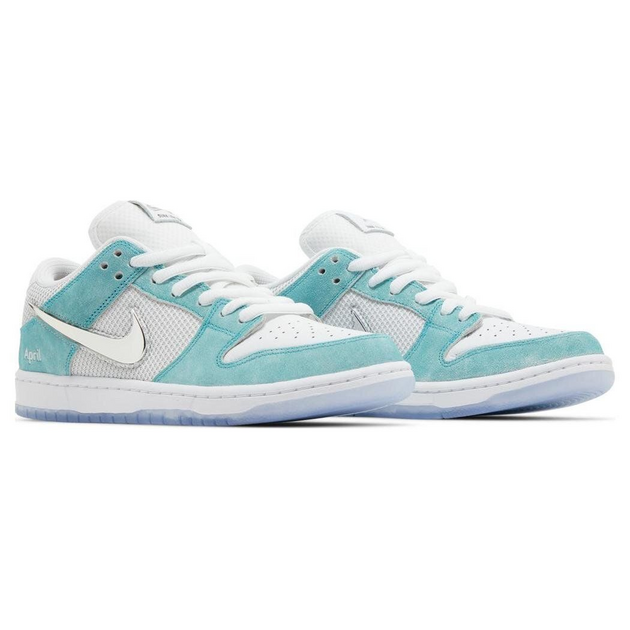 April Skateboards x Nike Dunk SB White and Multicolor