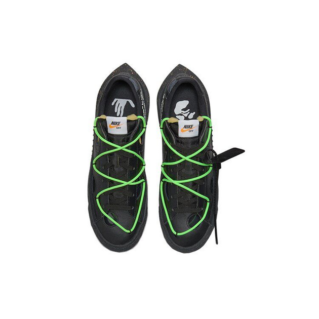 Off-White x Nike Blazer Low 77 Black and Electro Green