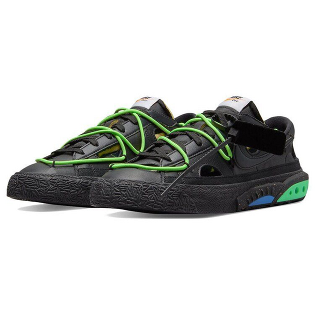 Off-White x Nike Blazer Low 77 Black and Electro Green