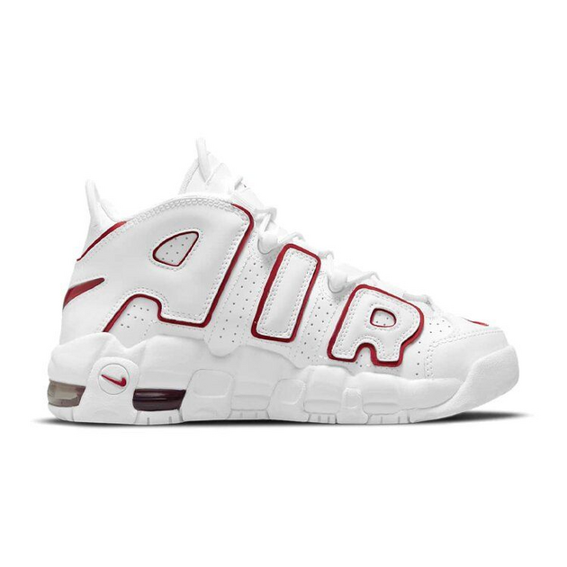 Nike Air More Uptempo White Varsity Red Outline GS 2021
