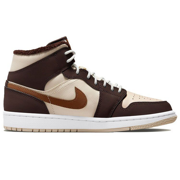 Air Jordan 1 Mid Se Cream Dark Chocolate