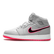 Air Jordan 1 Mid Wolf Grey Racer Pink Black GS