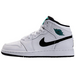 Air Jordan 1 Retro Mid White Black Hyper Jade GS