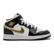 Air Jordan 1 Mid Patent Black White Gold GS