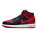 Air Jordan 1 Mid Black Red Bred GS