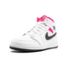 Air Jordan 1 Mid White Black Hyper Pink GS